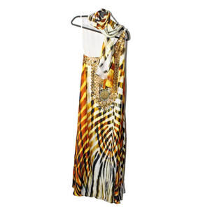 Camilla Tiger print Silk Maxi Kaftan Dress. sz. 4